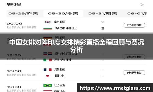 中国女排对阵印度女排精彩直播全程回顾与赛况分析